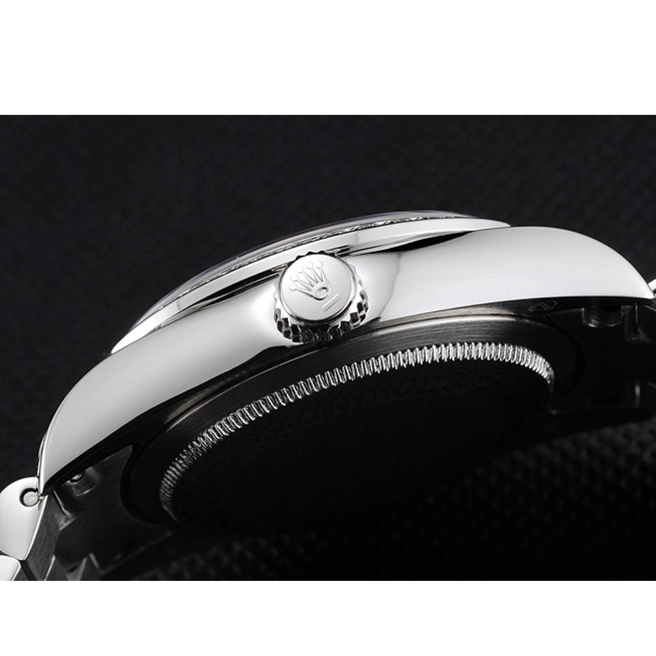 Aaa replica watch Bracelet Date Steel Bezel Rolex And Diamond Pave And Swiss Day Stainless Dial 0518